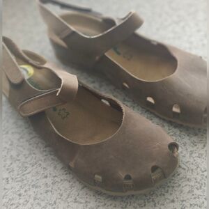 Bionatura Mary Jane Solo Cork Sandals Tan Leather Comfort Size 40 9US